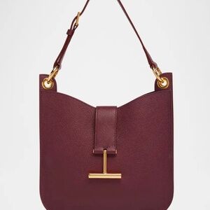 TOM FORD Tara Small Hobo Crossbody in Grained Leather